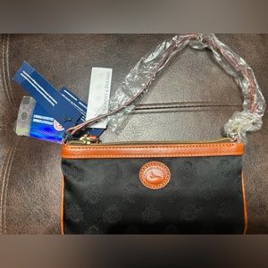 Dooney and Burke Wristlet Ohio State Logo Print.